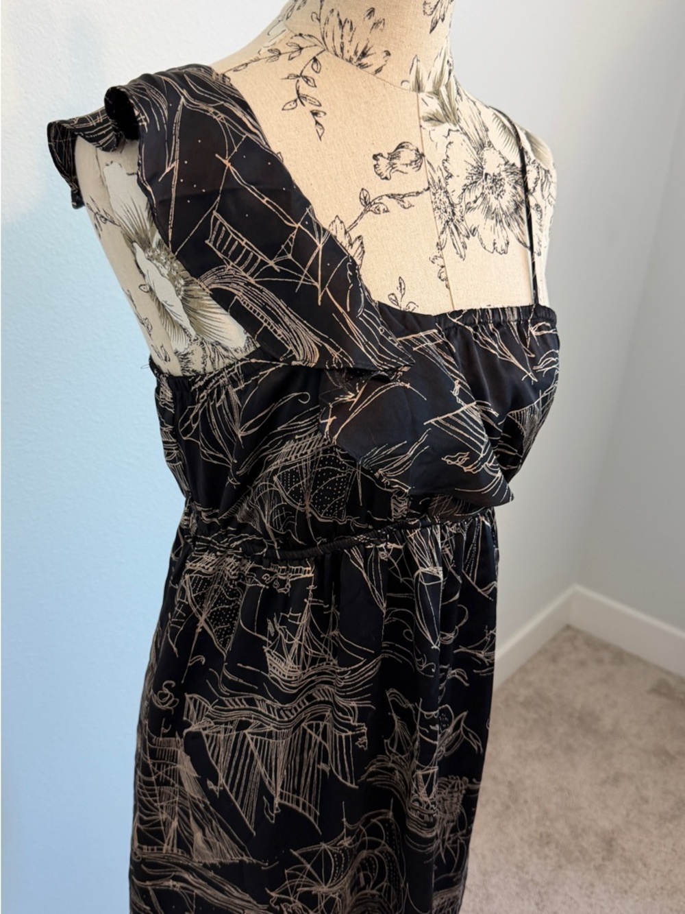 Voom by Joy Han Black One-Shoulder Print Mini Dress - Picture 4 of 12